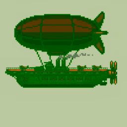 Standard AI pixel art — muddy edges from downscaling