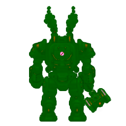 Mech character back view