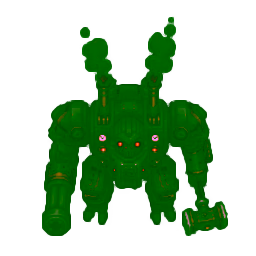 Mech character top-down view