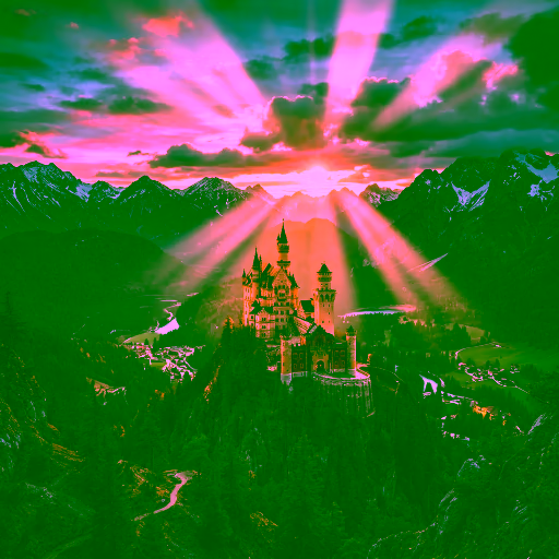 Photorealistic castle landscape